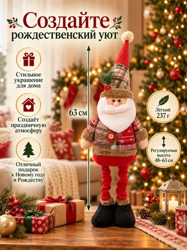 Рождественская растягивающаяся кукла